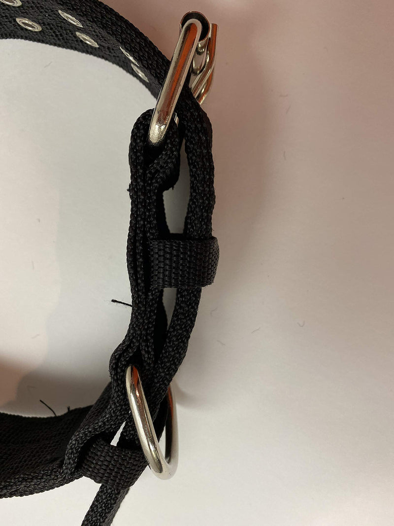 [Australia] - Toughy Duffy Dogs Large Durable Solid Black Dog Collar 