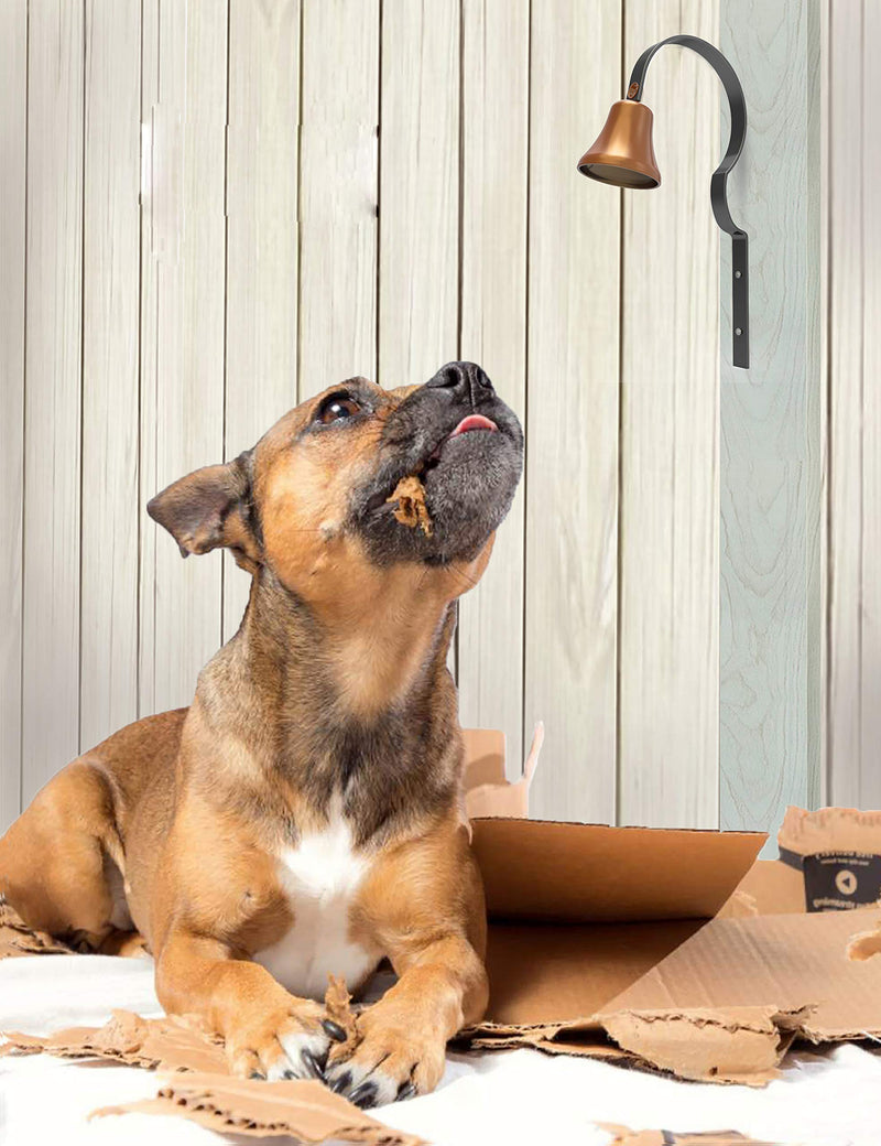 Baikey Dog Training Bell, Pet Bell Potty Training Bell Puppy Dog Door Brass Tinkle Bell for Housetraining Houserbreaking Black - PawsPlanet Australia