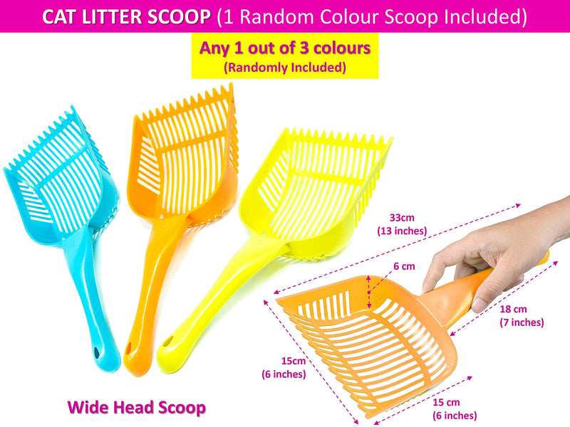 Kitty Cat Essentials [Set of 3] CAT LITTER TRAY with 24 Kitty Cat Litter TRAYS LINERS and CAT LITTER SCOOP Assorted Bundle for Cat Litter Disposal (Cod Grey) Cod Grey - PawsPlanet Australia