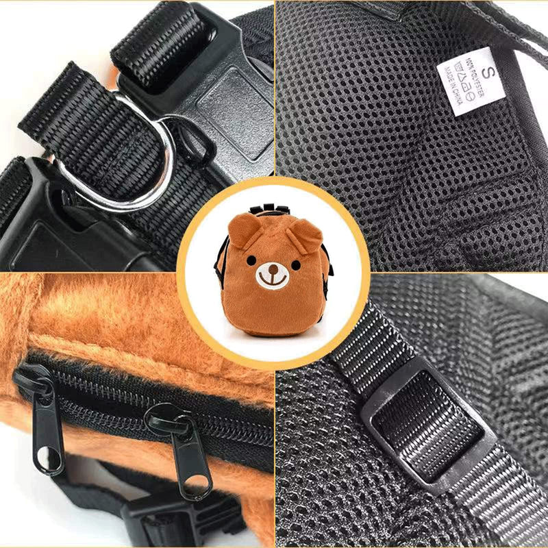 Pet Backpack, Cute Dog Backpack with Adjustable Straps for Small Dogs Cats. Dog Saddle Bags for Outdoor Travel Hiking Brown - PawsPlanet Australia