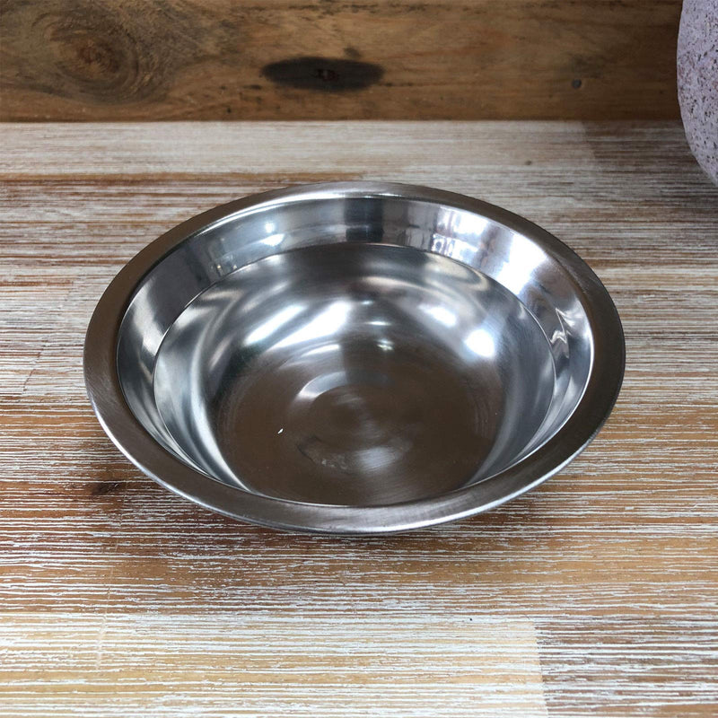 Darthome Ltd Stainless Steel Bowl & White Cast Iron Raised Dog Cat Food Water Feeding Dish C - PawsPlanet Australia