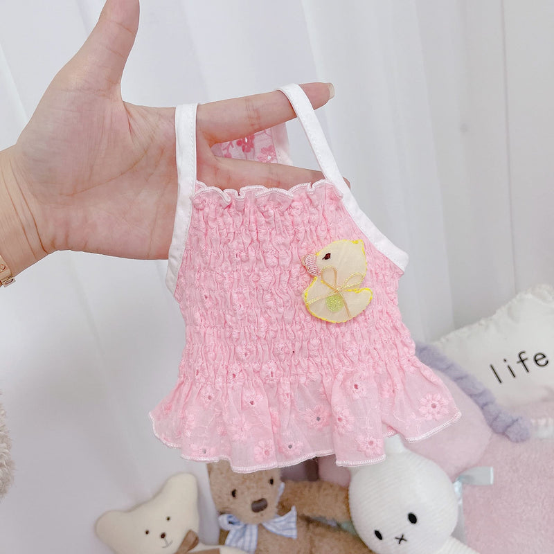 KILLUA Dog Dresses Pet Clothes Cute Style Pink Short Dress,Spring, Summer and Autumn,Suitable for Cat Puppy in Parties, Important Occasions.Girl Series:21d-02 (Pink, XS) X-Small - PawsPlanet Australia