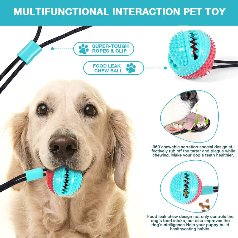 GORDITA Suction Cup Dog Toy, Dog Chew Toys for Aggressive Chewers, Dog Rope Ball Pull Toy with Suction Cup, Multifunction Molar Bite Toy Tug of War Dog Toy for Clean Teeth and Chewing 1 suction cup - PawsPlanet Australia