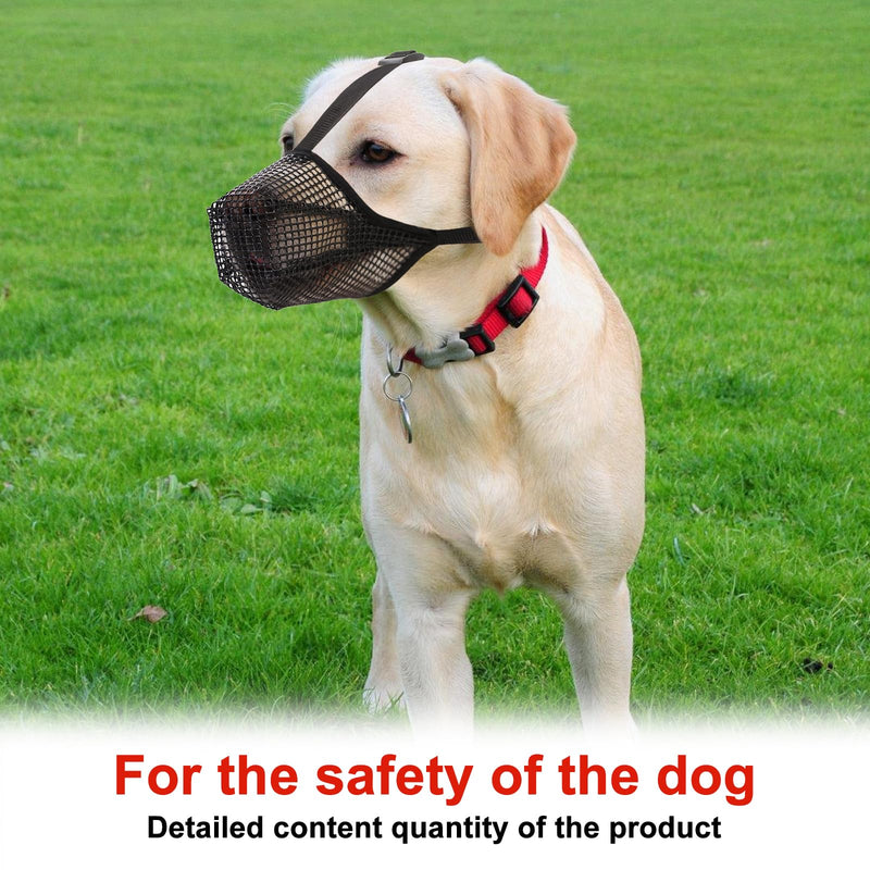 Sporgo Muzzle for Large Dogs: Pack of 2 Muzzles for Medium Dogs, Adjustable Mesh Muzzle, Soft Muzzle for Dogs, Breathable Muzzles for Preventing Biting, Chewing and Barking (L) - PawsPlanet Australia