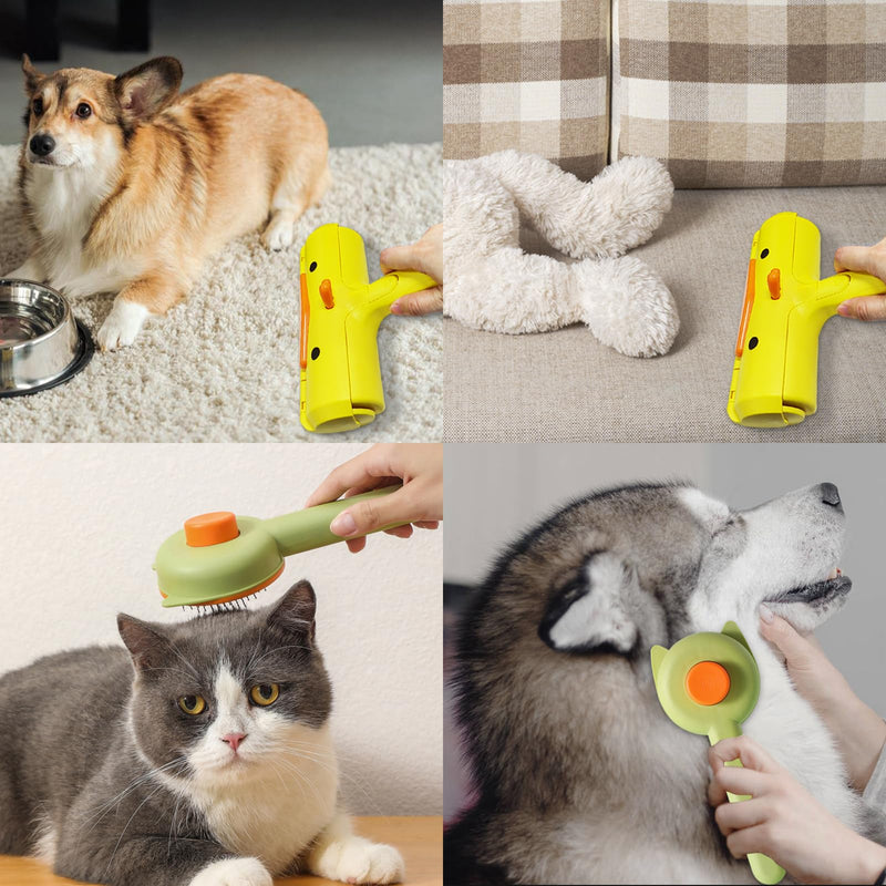 Pet hair remover lint roller, lint roller for dog hair and cat hair, reusable pet brushes, cat brush, dog brush, self-cleaning fur brush cat for sofa, bed, carpet - PawsPlanet Australia