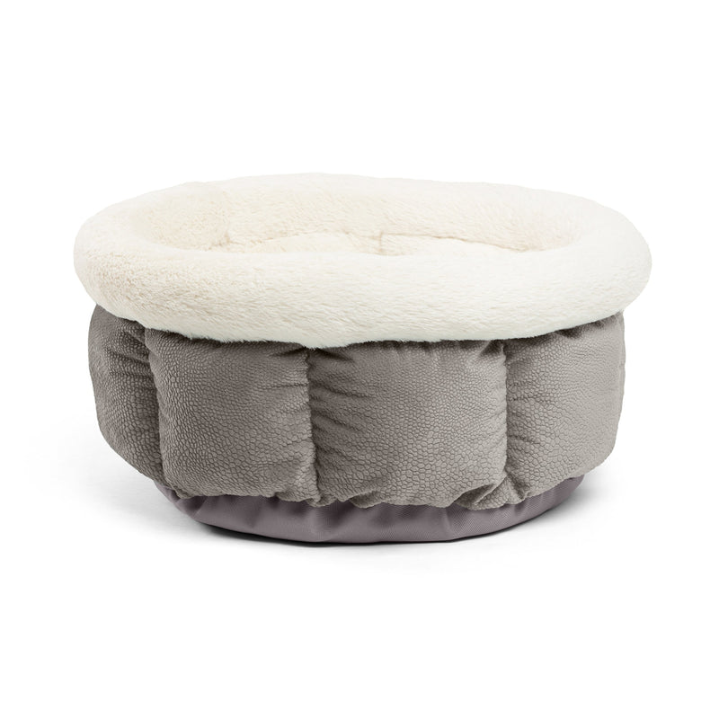 [Australia] - Best Friends by Sheri Cuddle Cup Cozy Microfiber Cat and Dog Bed, High Walls for Improved Sleep, Standard and Jumbo Size, Machine Washable Grey Ilan 