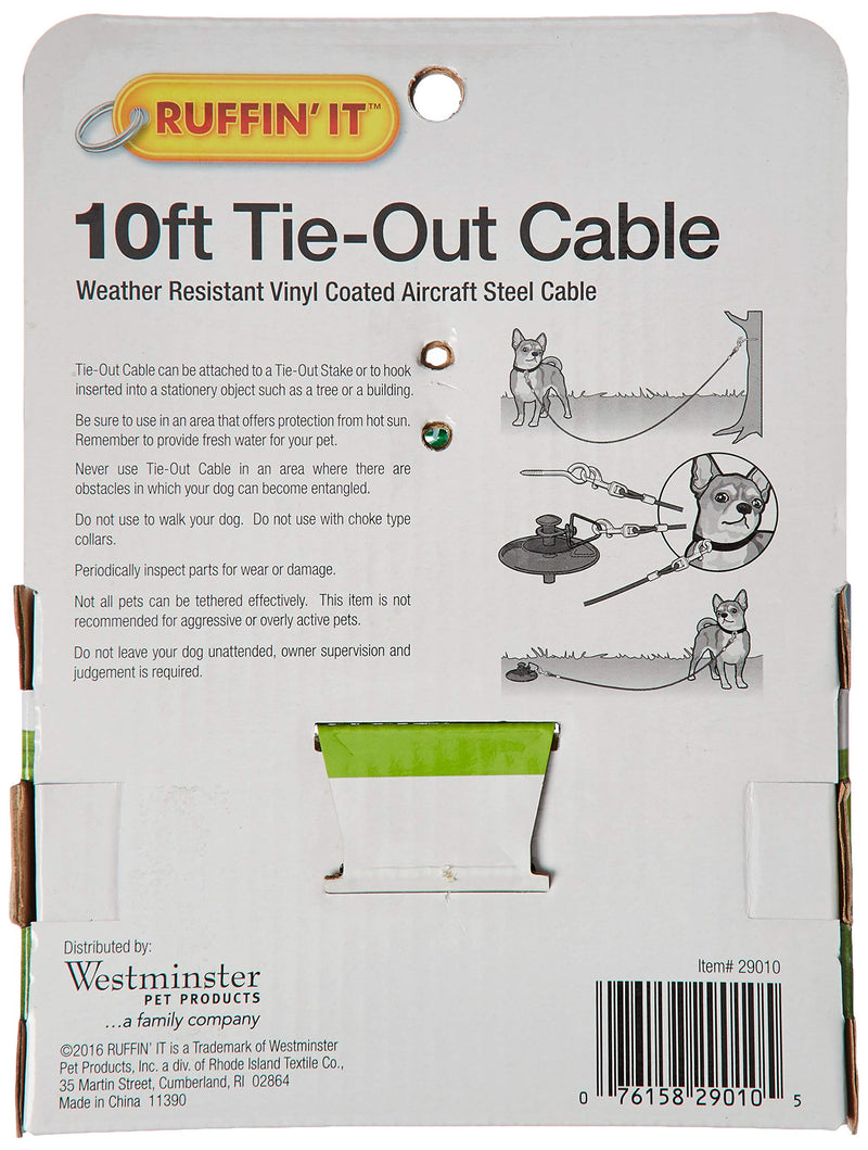 [Australia] - Westminster Pet 29010 Vinyl-Coated Dog Tie-Out Cable 