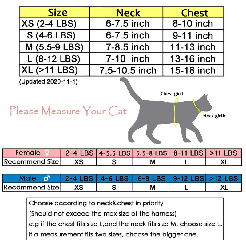 Escape Proof Cat Harness with Leash Large, Adjustable Cat Walking Jackets, Padded Cat Vest Blue Plaid - PawsPlanet Australia