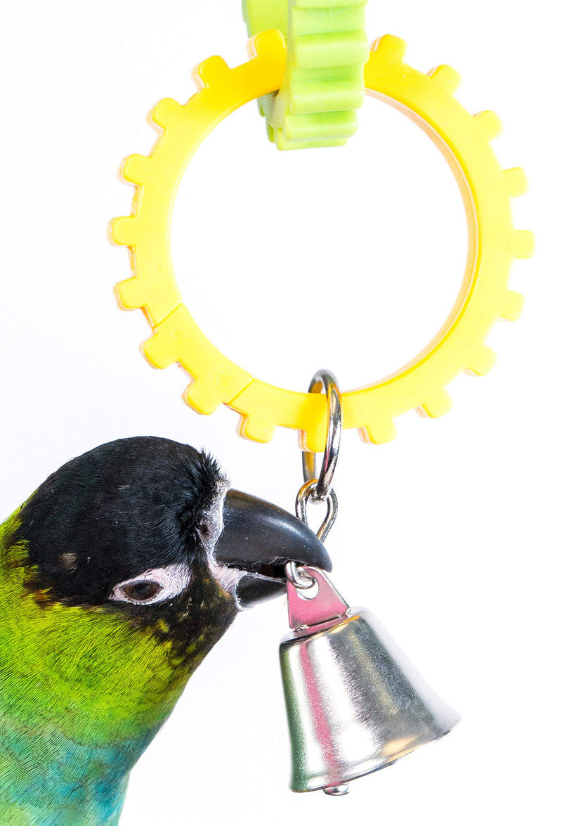 [Australia] - Penn-Plax BA960 Multicolored Hanging Gear Rings Bird Toy with Bell 