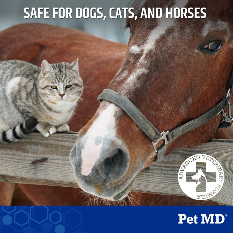 Pet MD Chlorhexidine Solution 2% Flush for Dogs, Cats, & Horses - Flush & Wash for Hot Spots, Abrasions, Superficial Cuts, Insect Bites & Stings 16 oz - PawsPlanet Australia
