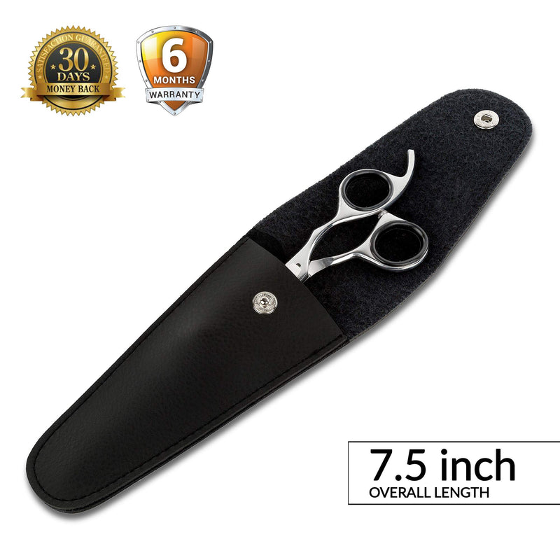 [Australia] - Laazar Professional 7.5 inch Straight Shears for Dogs and Cats Leather case Included | Adjustable Pet Grooming Scissors | Hand-Forged 440C Japanese Stainless Steel | Groomers Tool for Men and Woman 