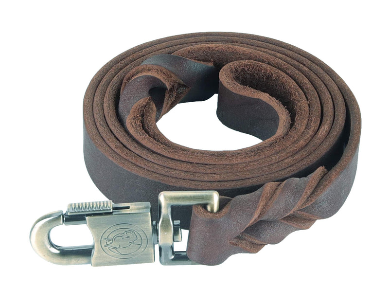 [Australia] - kgt Genuine Leather Braided Dog Training Leash Heavy Leather Duty Lead for Larger Dog 5 Ft-1 In 