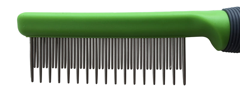 [Australia] - Pixikko Stainless Steel Cat Shedding Comb with Non-Slip Grip Handle 