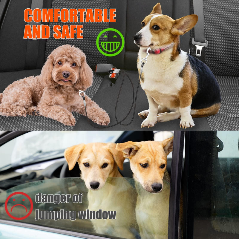 Mi Metty Double Dog Seat Belt 2 in 1 Dog Car Harness Dog Belt for Car Universal Plug Dog Seat Belt for Dogs Cats Pet - PawsPlanet Australia