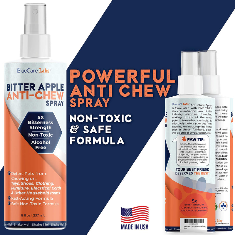 Bitter Apple Spray for Dogs to Stop Chewing Household Items and Paws Pet Corrector Spray for Dogs Puppies Powerful Anti Chew Deterrent Training Aid - Safe Alcohol Free & Non Toxic - No Chew Spray 8oz - PawsPlanet Australia