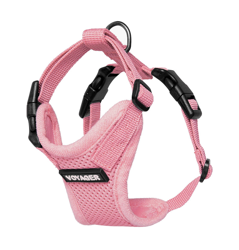 Best Pet Supplies Voyager Step-In Lock Pet Harness – All Weather Mesh, Adjustable Step in Harness for Cats and Dogs 1Pink (Matching Trim) XXS (Chest: 10 - 14" * Fit Cats) - PawsPlanet Australia