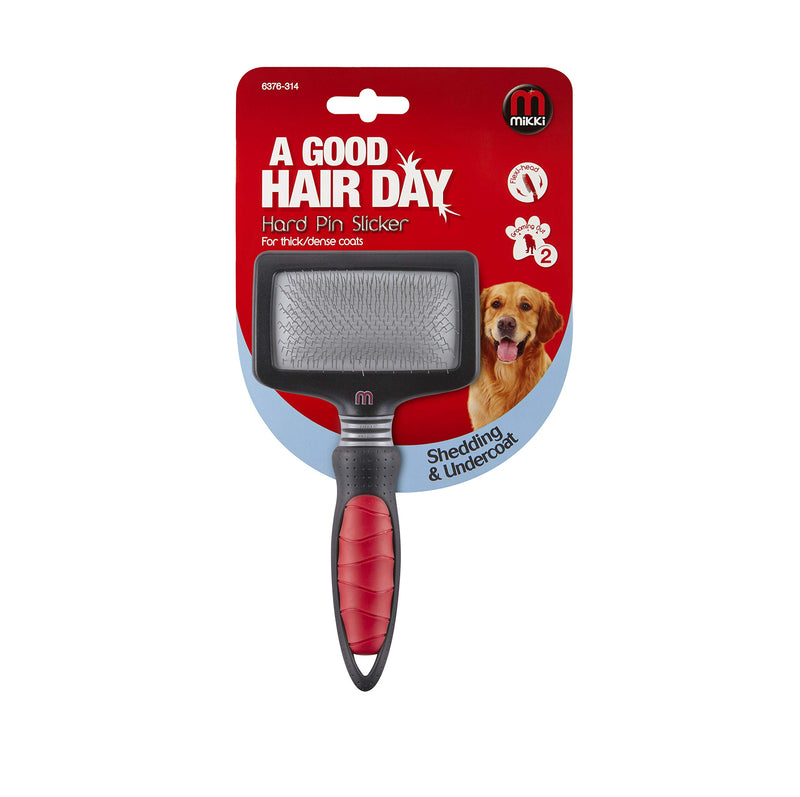 Mikki Dog, Cat, Puppy, Kitten Grooming Hard Pin Slicker Brush -For Knot, Tangles -Sml-Med Pet-Small - PawsPlanet Australia