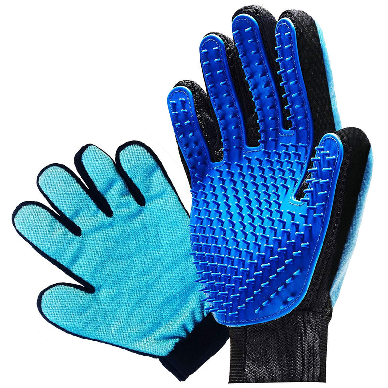 iQ-Pet grooming glove | 2 sides: rubber + microfiber - PawsPlanet Australia