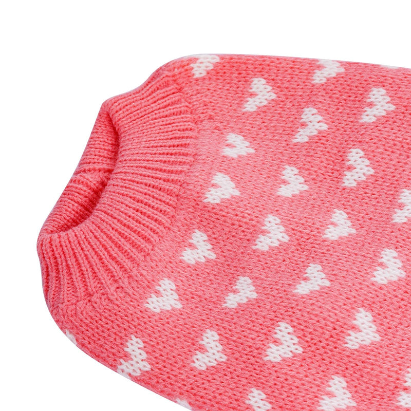 Dxhycc Dog Knitted Sweater Dog Heart Sweater Puppy Sweater Warm Soft Pet Holiday Clothes for Small Medium Cats and Dogs - PawsPlanet Australia