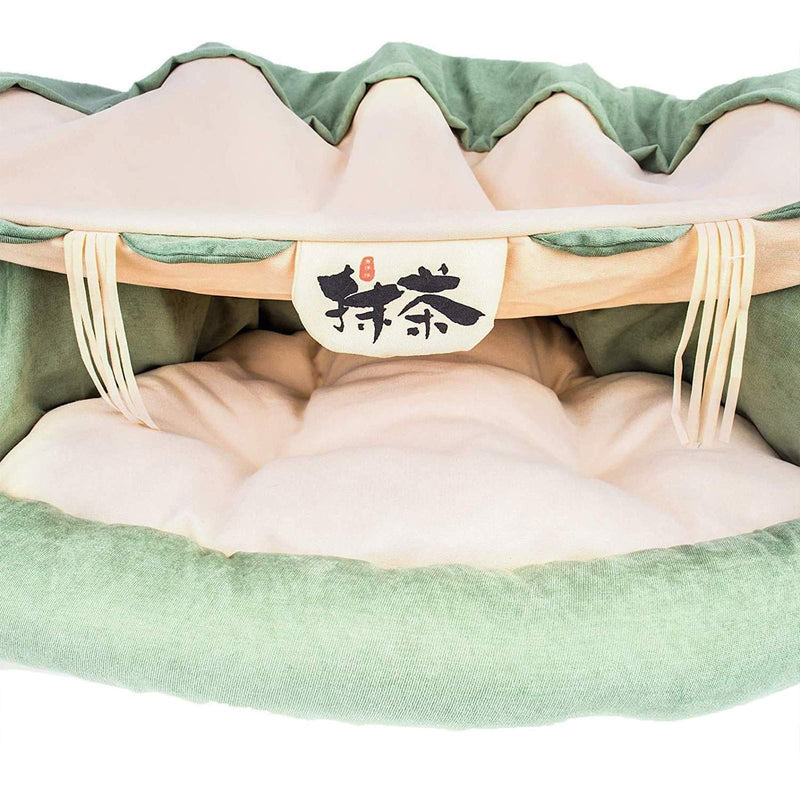 MULLY Cat Bed,Cat Tunnel with Cushion Mat,2 in 1 Cat Tunnel Bed with Hanging Scratching Balls,Cat Bed with Cat Tunnel Tube,Cat Tunnel for Indoor Cats(Mint Green) Mint Green - PawsPlanet Australia