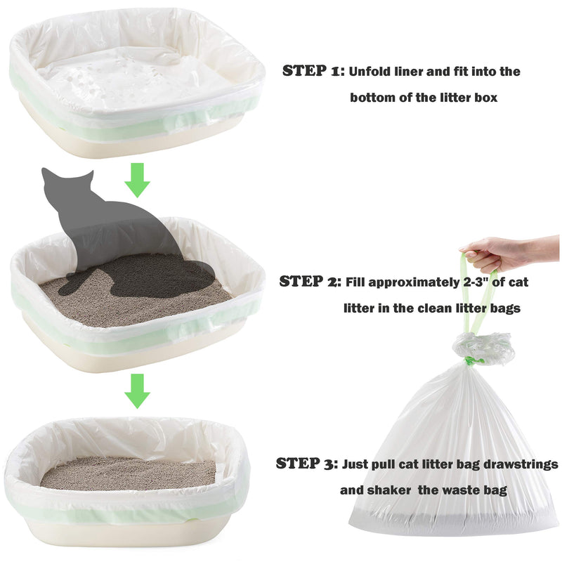 Gefryco Cats Sifting Litter Box Liners, Jumbo Disposable Waste Litter Bags 14 Count - 31" x 18" - PawsPlanet Australia