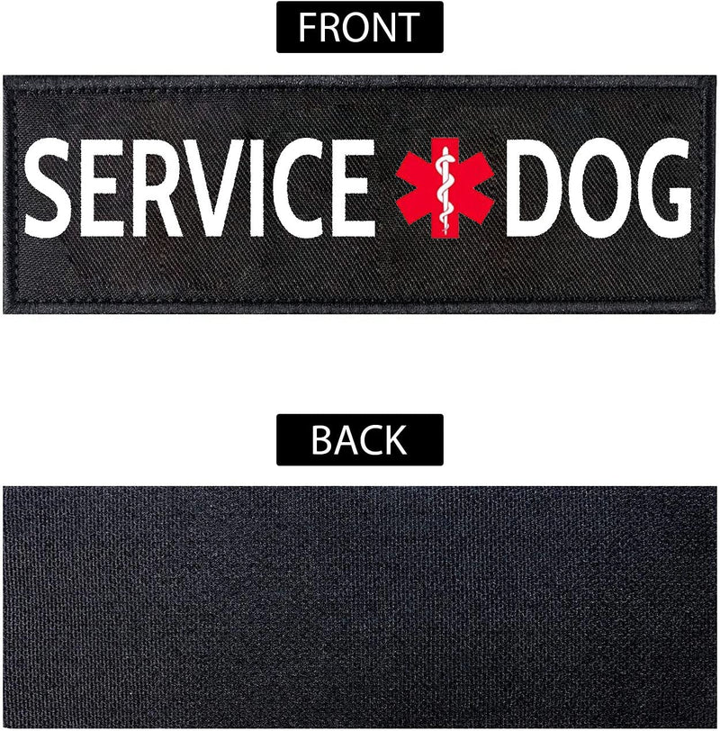 Service Dog Harness No-Pull Emotional Support Pet Vest Harness Adjustable Reflective Pet Halters for Small Medium Large Dogs with Removeable Tags Patches Tag: 1.25'' Patch: 1.5 * 4'' Service Patch - PawsPlanet Australia
