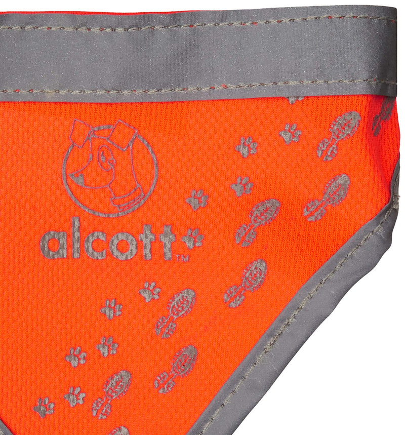 [Australia] - Alcott Essential Visibility Dog Bandana with Reflective Trim & Accents Small Neon Orange 