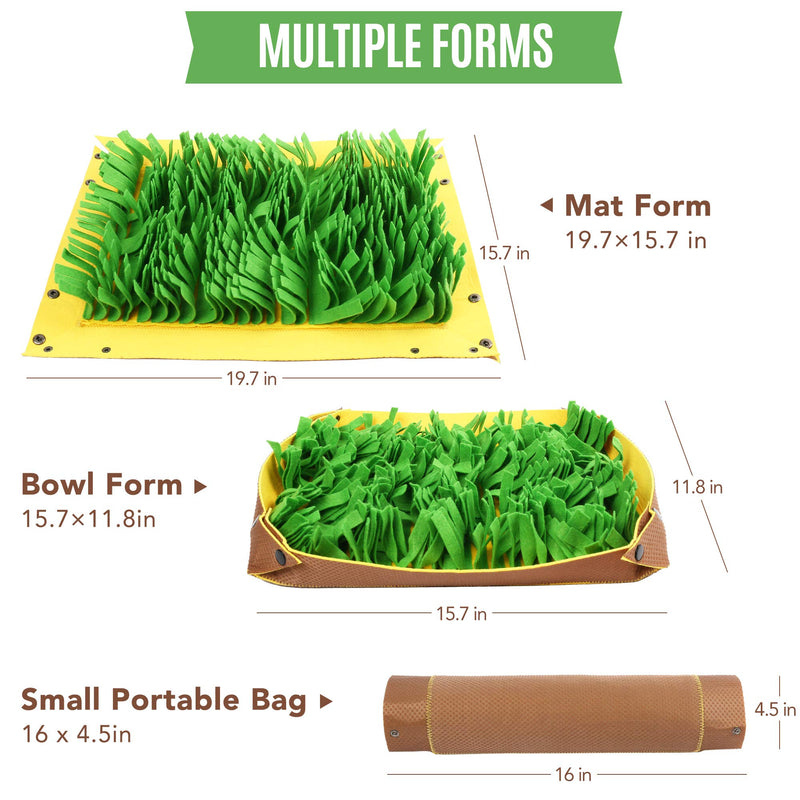 [Australia] - PrimePets Snuffle Mat for Dogs - Pet Interactive Nosework Feeding Mat for Indoor & Outdoor - Anti-Slip Washable Activity Pad for Boredom, Foraging Skills Training 