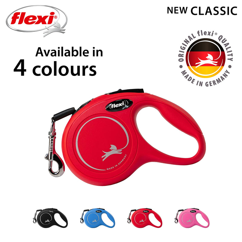 Flexi New Classic Tape Extra Small 3m Red Retractable Dog Leash/Lead for dogs up to 12kg/26lbs - PawsPlanet Australia