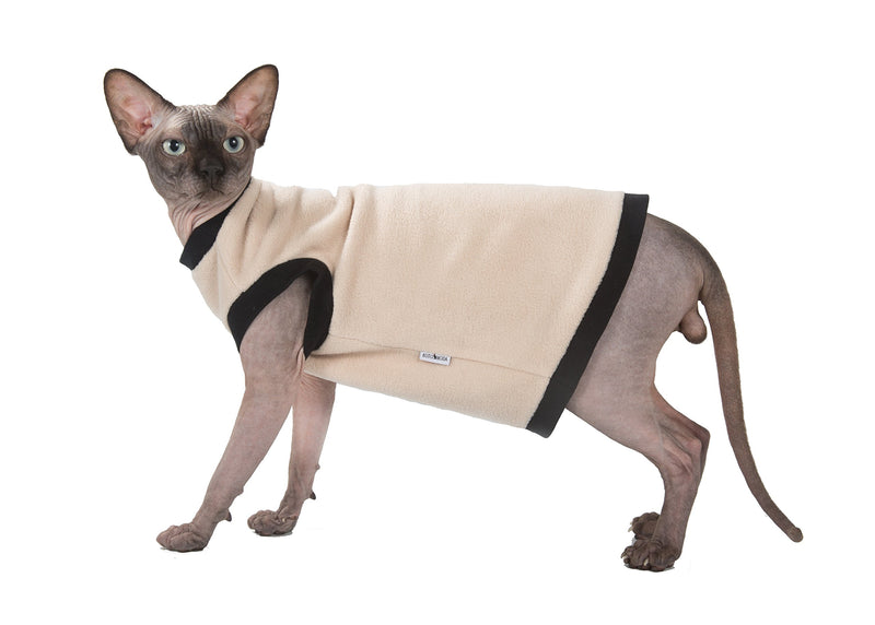 [Australia] - Kotomoda cat Pullover Beige Fleece XS 