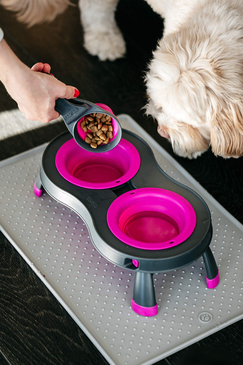 Dexas Popware for Pets Collapsible KlipScoop 1 Cup Capacity Fuchsia - PawsPlanet Australia