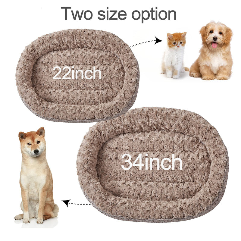 JOYELF Dog Bed Soft Sofa Washable Couch Pet Bed for Small to Medium Dogs, Cats, Puppies and Kittens Small-22"x18"x5.5" Coffee-Oval - PawsPlanet Australia
