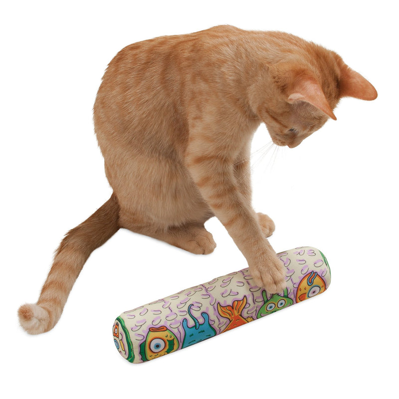 [Australia] - Petmate Fat Cat Kitty Kickz Gold Fish Roll Cat Toy 