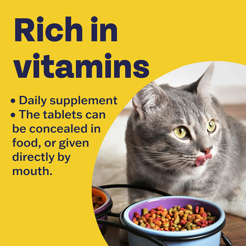 Bob Martin | Delicious Conditioning Tablets for Cats & Kittens, Rich in Vitamins | Supports Healthy Immune System | Nutritional Fish Flavoured Treat (100 Tablets) - PawsPlanet Australia
