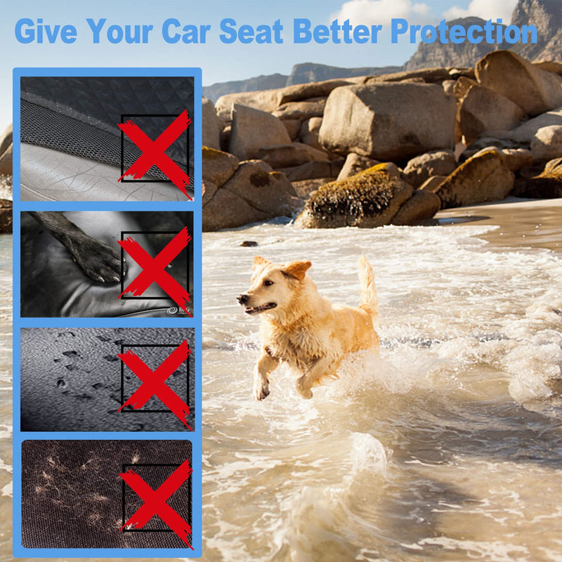 AsFrost Dog Seat Cover Cars Trucks SUVs, Thick 600D Heavy Duty Pets Car Seat Cover, Waterproof & Wear-Resistant Durable Nonslip Backing & Hammock Convertible Orange 1 PCS - PawsPlanet Australia
