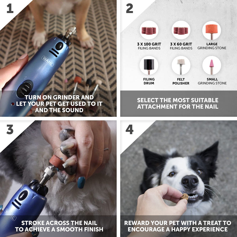 Wahl Nail Grinder for Dogs, Dog Nail File, Nail Grinder for Pets, Pet Nail Grooming, Mains Powered, Trimming Claws, Shaping Claws, Smoothing Nails, Grinding Stone Nail Grinder Pet Electric - PawsPlanet Australia