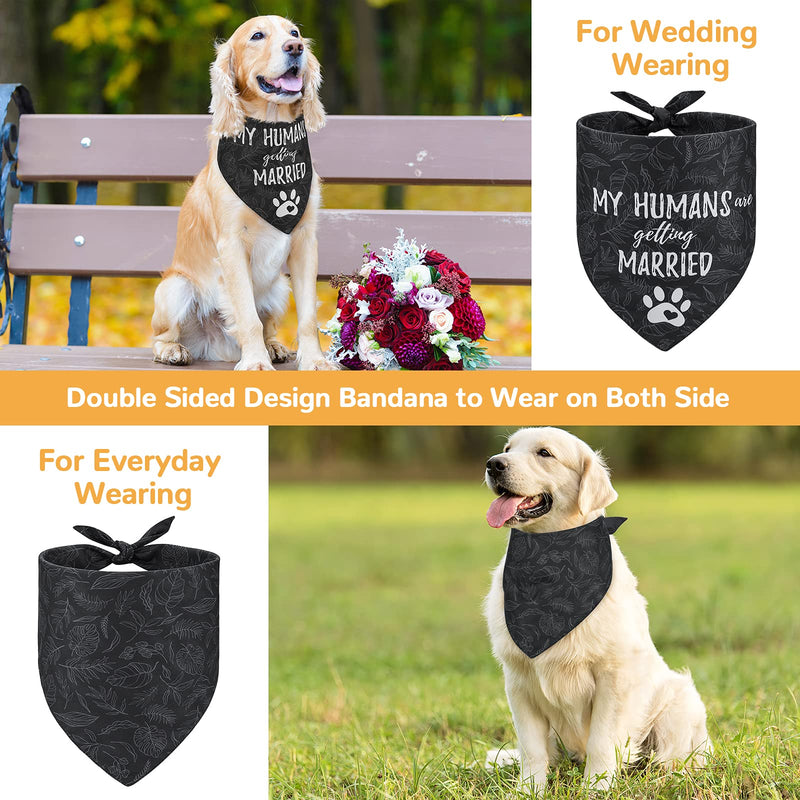 Dog Bandanas Wedding, My Humans are Getting Married She Said Yes Reversible Dog Bandana Scarf for Bridal Party Engagement Announcement Wedding Photo Prop - PawsPlanet Australia
