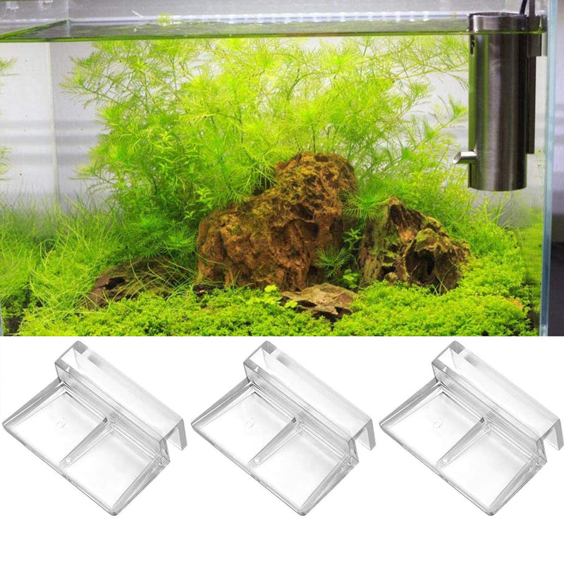 NC 16 Pcs Fish Tanks Glass Cover Clip 6mm Transparent Aquarium Fish Tanks Support Holder Universal Acrylic Lid Clips for Rimless Aquariums - PawsPlanet Australia