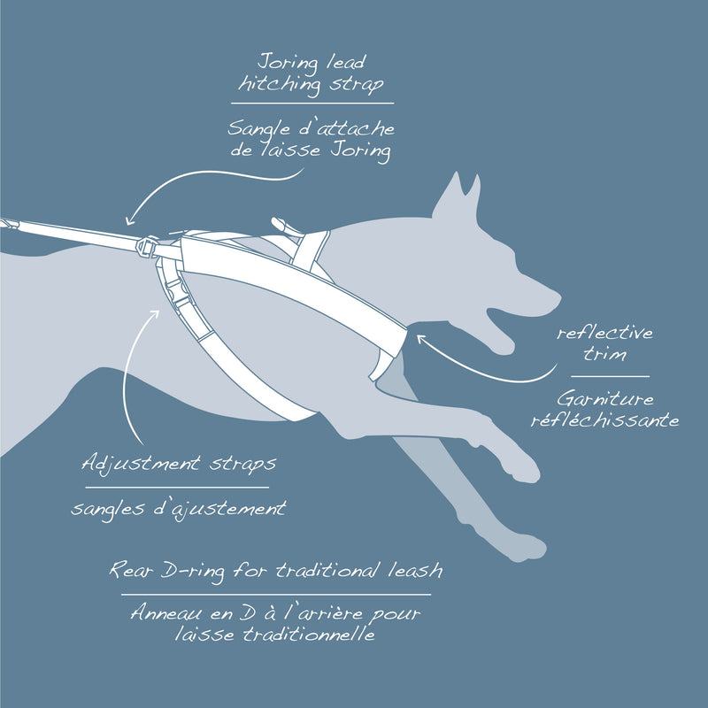 [Australia] - Kurgo Pulling Dog Harness | Running Weight Pull Harness for Dogs | Canicross, Skijoring, Bikejoring, Skatejoring, Carting | Reflective Trim | Long Hauler Joring Harness | For Small, Medium, Large Pets 