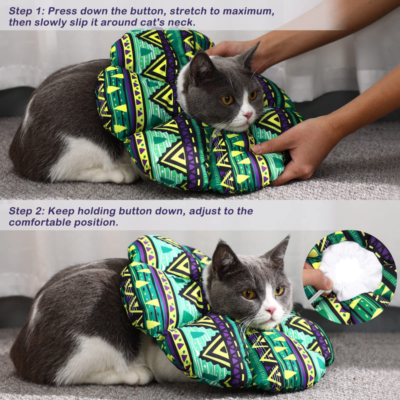 Cat Cone Comfy Recovery Collar: Alternative Cone for Cat Kitten to Stop Licking Waterproof Cute Protective Neck Cone After Surgery Neutering Medium (under 11 lbs) - PawsPlanet Australia
