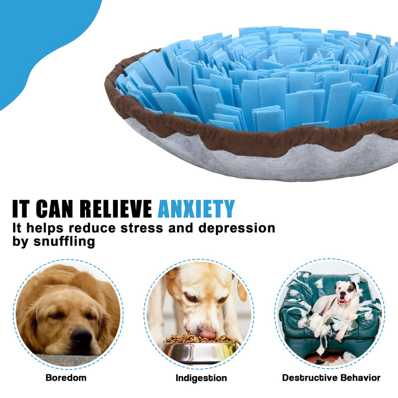 Friendly Barkz Adjustable Dog Snuffle Mat, Dog Enrichment Toys Foraging Mat with Pet Training Clicker to Encourage Dogs Foraging Skills and Slow Eating, Stress Relief Dog Puzzle Toys - PawsPlanet Australia