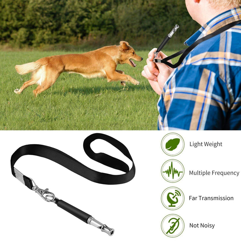 [Australia] - OYEFLY Dog Whistle to Stop Barking, Professional Dog Training Whistle,Adjustable High Pitch Sound Tool with Free Premium Quality Lanyard Strap Medium Black 