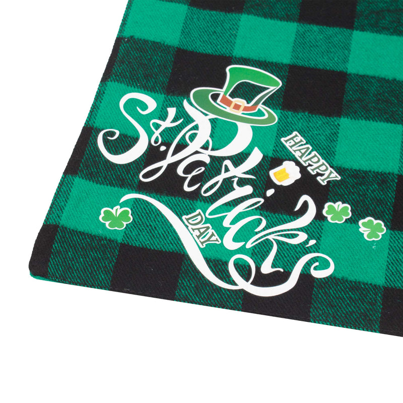 St. Patrick's Day Dog Bandana Green Plaid Pet Bandana Triangle Bibs Scarf Accessories for Small Medium Large Dog (Style 1) Style 1 - PawsPlanet Australia