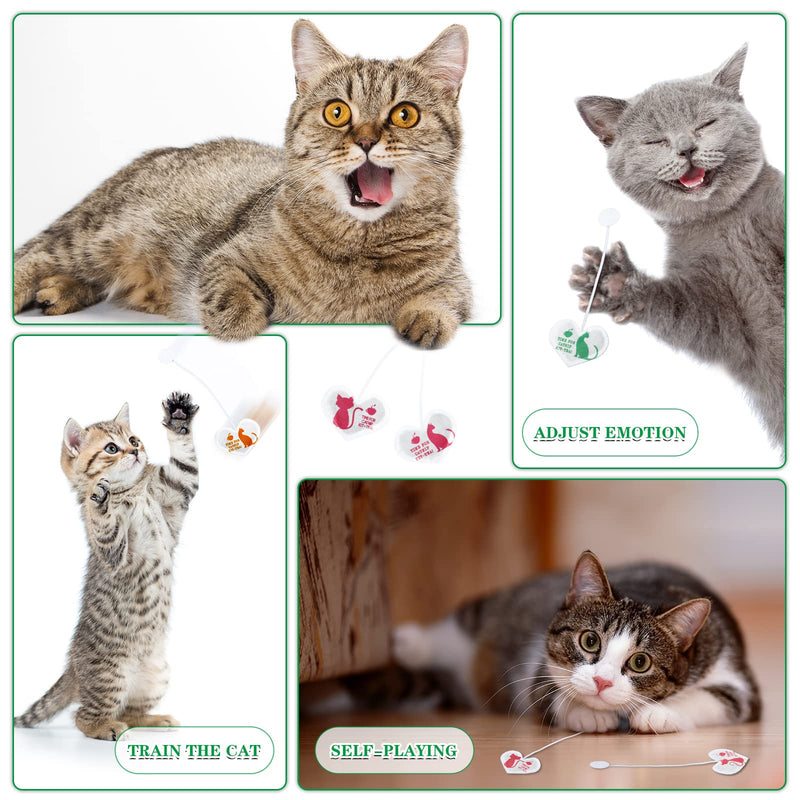 12 Pieces Cat Toys Catnip Toys for Cats Catnip Tea Bags Cat Treats Tea Zing Cat Toy 3 Colors Orange Pink Green - PawsPlanet Australia