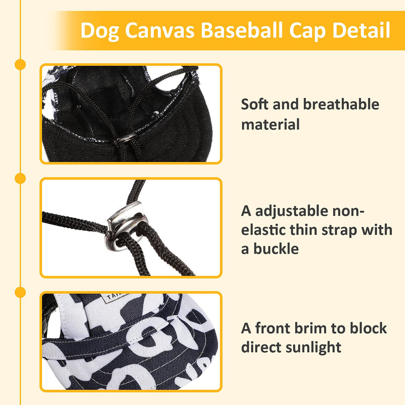 4 Pieces Baseball Dog Hat Summer Pet Cap Dogs Sport Hat Visor Cap with Ear Holes Adjustable Dog Outdoor Sport Sun Protection Baseball Cap for Puppy Small Dogs and Kitty - PawsPlanet Australia