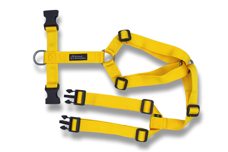 Animal Connection H-shape dog harness, dog vest harnesses 5-point adjustment, lightweight and durable. (XS, Yellow) XS - PawsPlanet Australia