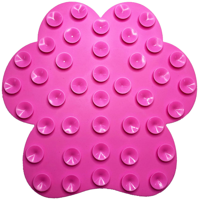 Lick Mat for Dogs - Pink - Large (18cm) - Multi-Section Dog Bowl - Food Safe - Suction Pads for Grooming Bathing - Dishwasher Safe - Use with Dog Peanut Butter, Liver , Yoghurt. Gravy - PawsPlanet Australia