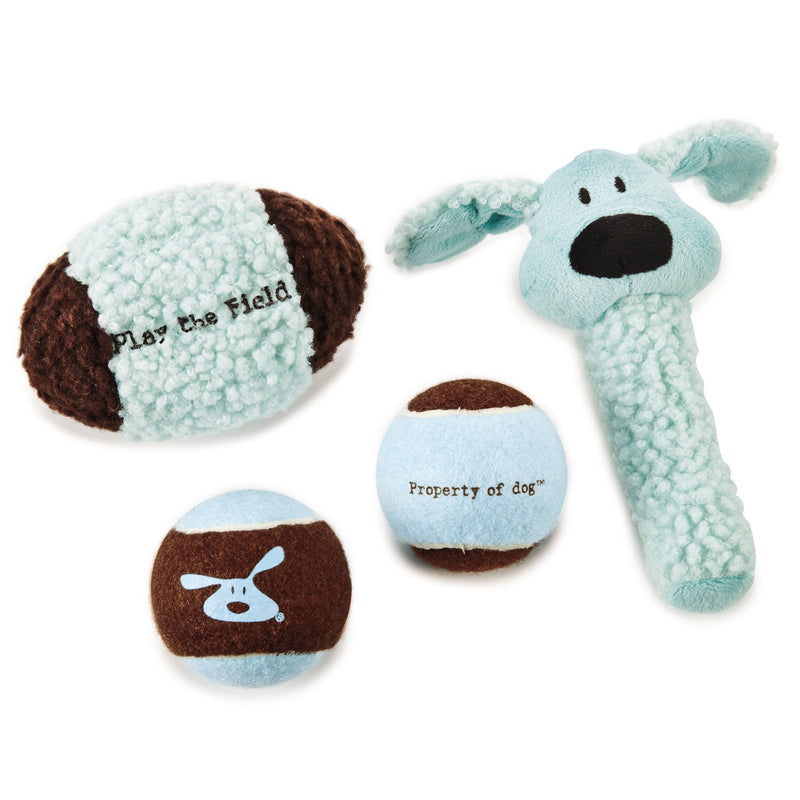 Dog is Good 4-Piece Dog Toy Gift Box – Play The Field Plush Toys Great for Games of Fetch to Exercise Your Dog - PawsPlanet Australia