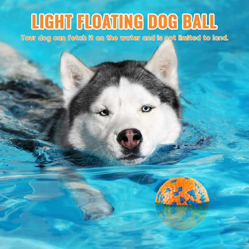 FUSOTO 2PCS Interactive Dog Balls, Dog Toys for Boredom and Stimulating, Dog Toys for Aggressive Chewers, Safer for Dog's Mouths, for Large Medium Small Puppy, Training Catch & Fetch, Water-Floating 2 PCS - Orange œÜ2.75 inch Ôºà7cmÔºâ - PawsPlanet Australia