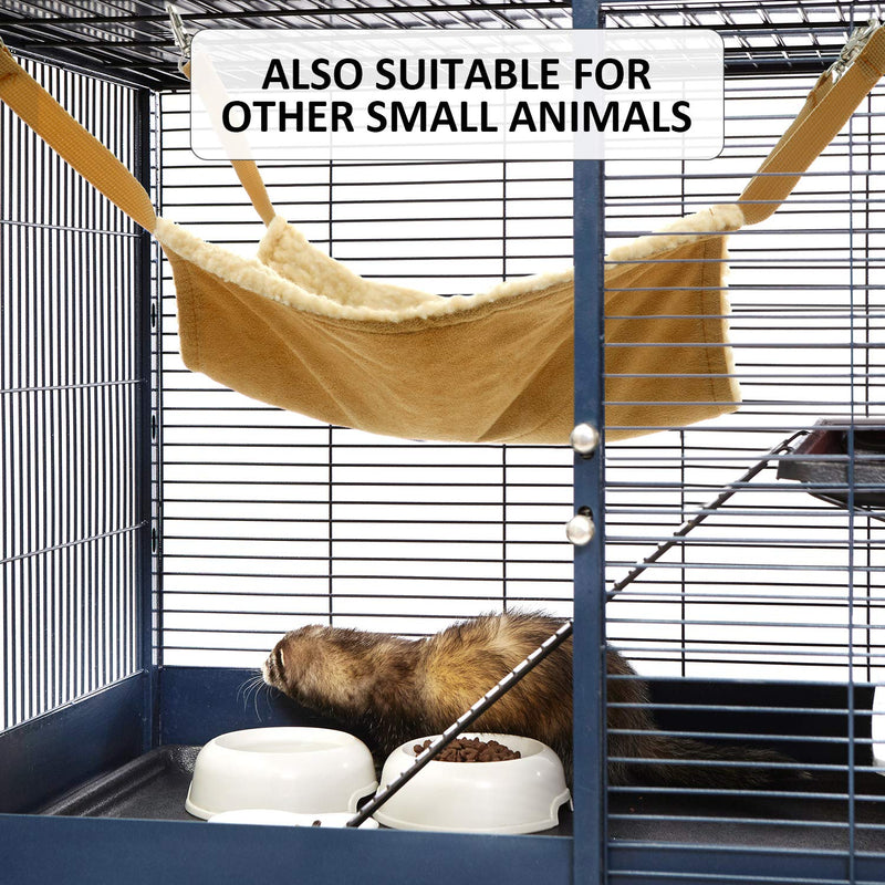 4 Pieces Guinea Pig Cage Hammock Small Animal Hanging Bed for Ferret, Rat, Chinchilla, Puppy and Other Small Animals Solid - PawsPlanet Australia